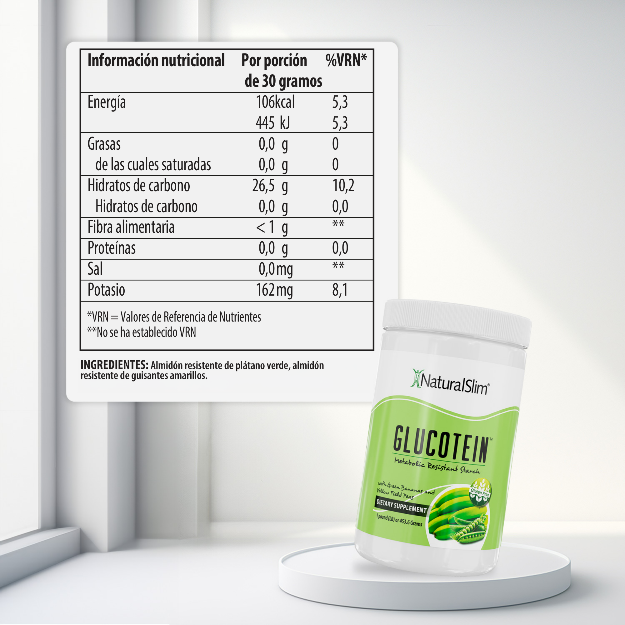 Glucotein información nutricional