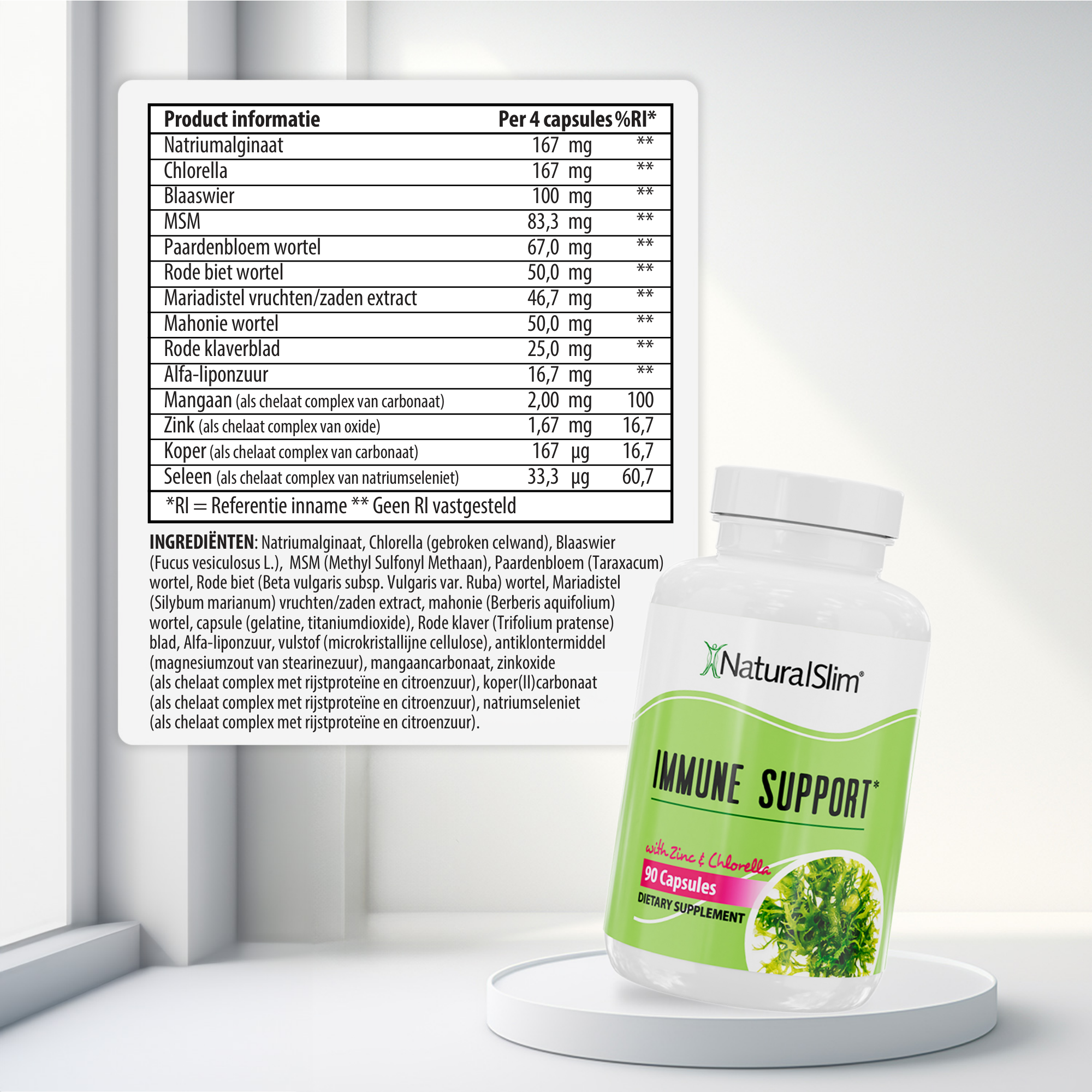 Immune Support voedingswaarde-informatie [facts:nl]