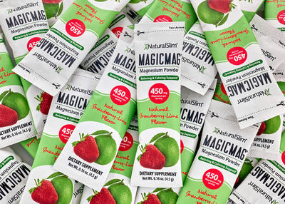 MAGICMAG Stick Packs | Travel | Strawberry-Lime | Magnesium Citrate Supplement - product lifestyle image