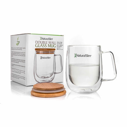 NaturalSlim® Doppelwandiger Glasbecher